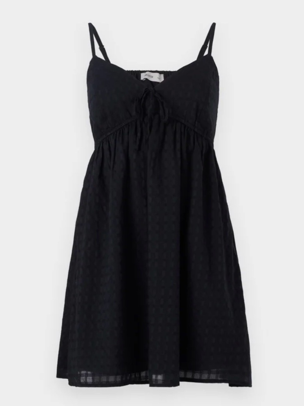 Hollister Black Spaghetti-Strap Mini Dress with Front Tie